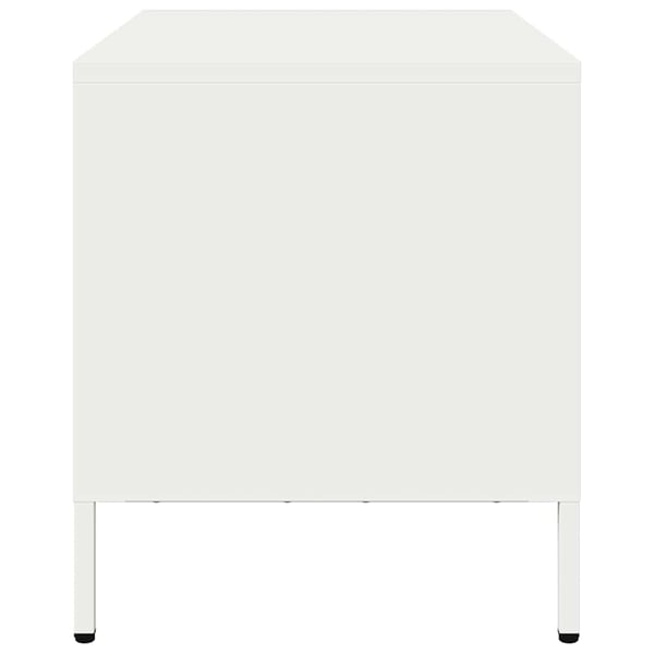 vidaXL TV-benk hvit 68x39x43,5 cm kaldvalset stål