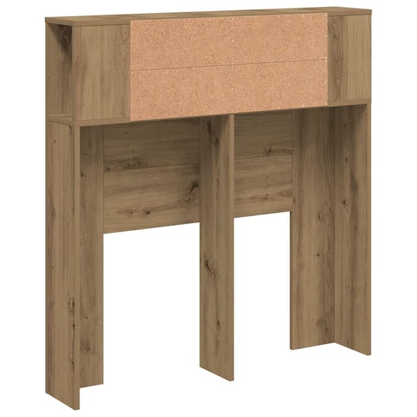 vidaXL Hodegavl med hylle artisan eik 100x18,5x102,5 cm konstruert tre