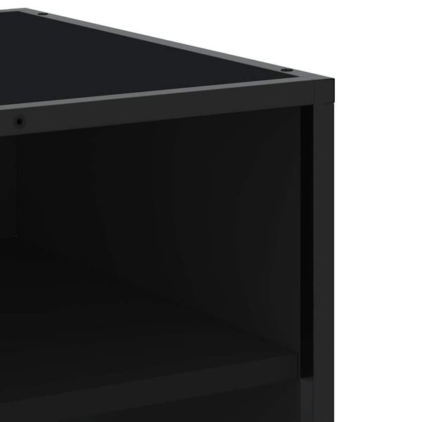 vidaXL TV-benk svart 180,5x40x46 cm konstruert tre