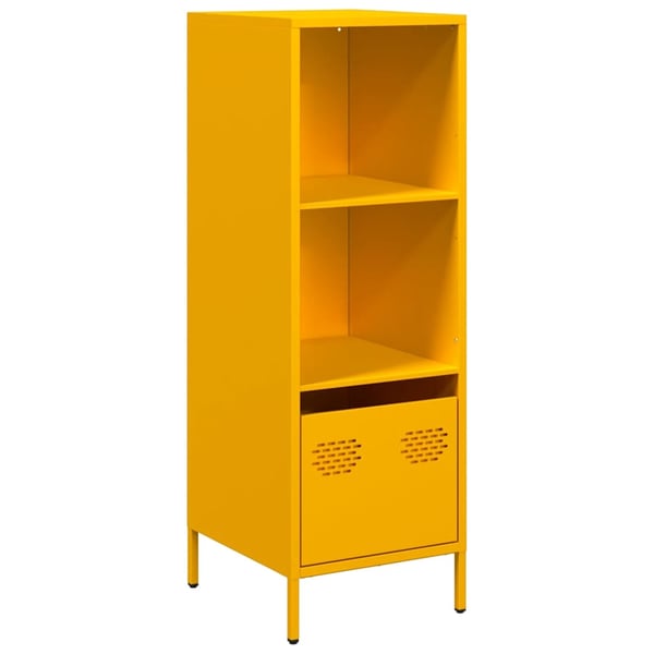 vidaXL Highboard Sinapinkeltainen 35x39x103,5 cm Teräs