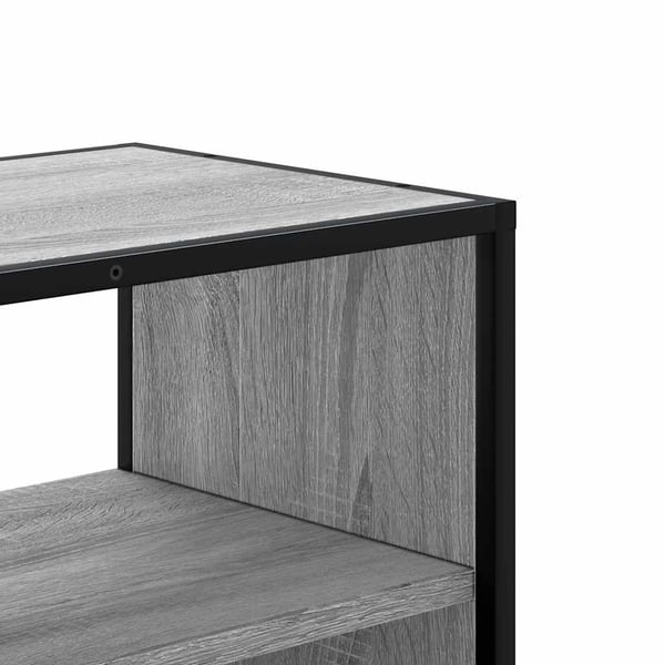 vidaXL TV-benk grå sonoma 80x31x39,5 cm konstruert tre og metall