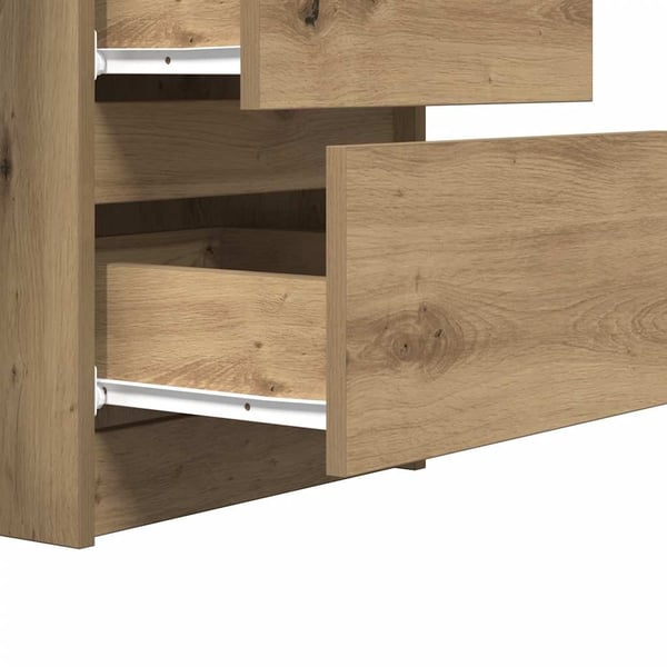 vidaXL Skrivebord artisan eik 140x50x77 cm konstruert tre
