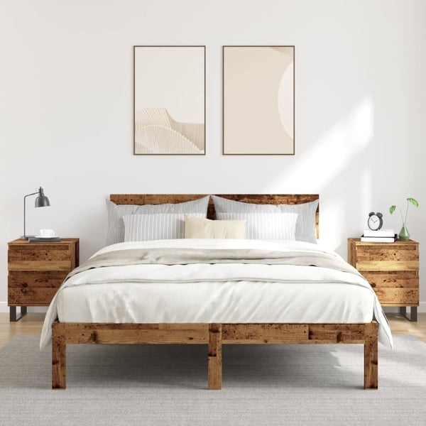 vidaXL Nattbord 2 stk gammelt tre 40x35x50 cm konstruert tre