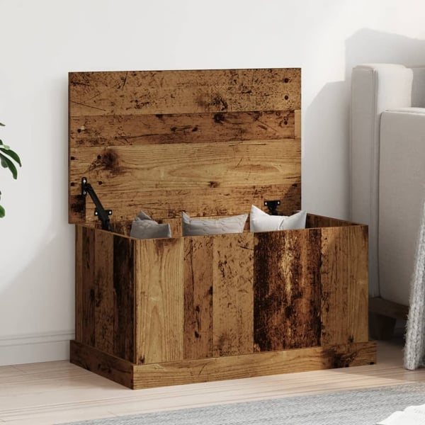 vidaXL Oppbevaringsboks gammelt tre 70x40x38 cm konstruert tre