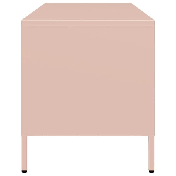 vidaXL TV-benk rosa 101,5x39x43,5 cm kaldvalset stål