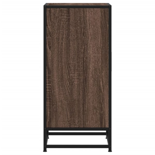 vidaXL Skjenk brun eik 35,5x35x76 cm konstruert tre og metall