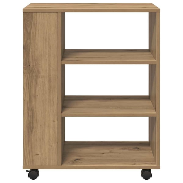 vidaXL Rulleskap artisan eik 60x35x75 cm konstruert tre