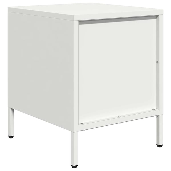 vidaXL Nattbord 2 stk hvit 35x39x43,5 cm stål