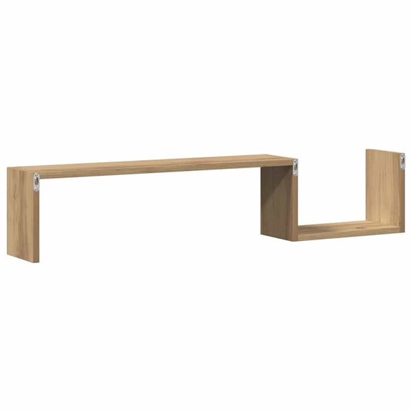 vidaXL Vegghyller 2 stk artisan eik 100x15x20 cm konstruert tre