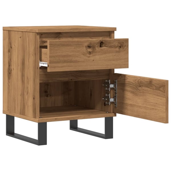 vidaXL Nattbord artisan eik 40x35x50 cm konstruert tre