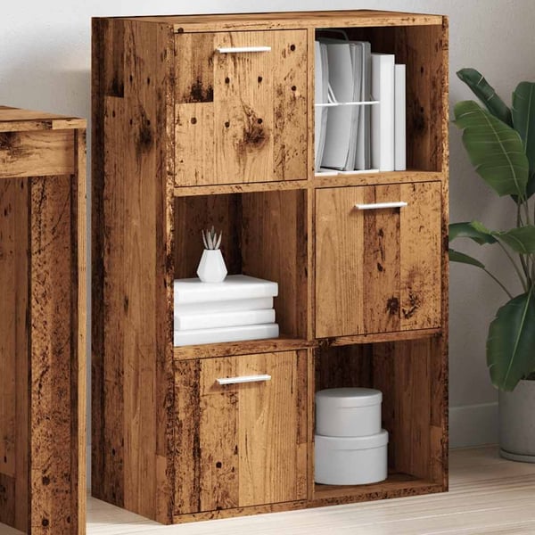 vidaXL Bokhylle gammelt tre 60,5x30x90 cm konstruert tre