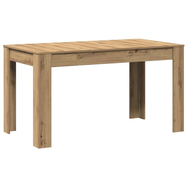 vidaXL Spisebord artisan eik 140x74,5x76 cm konstruert tre