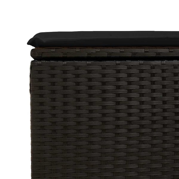 vidaXL sofasæt til haven 6 dele med hynder polyrattan akacietræ sort