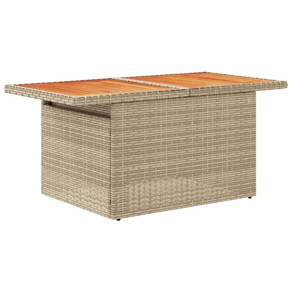 vidaXL sofasæt til haven 6 dele med hynder polyrattan akacietræ beige