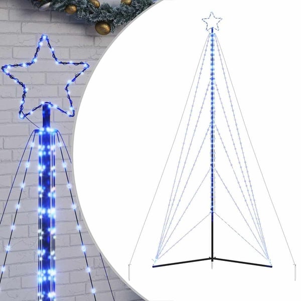 vidaXL LED joulukuusi 615 sinistä LED-valoa 404,5 cm