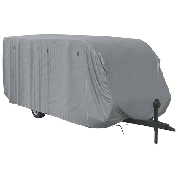 vidaXL Campingvogntrekk grå 732x250x220 cm ikke-vevet stoff