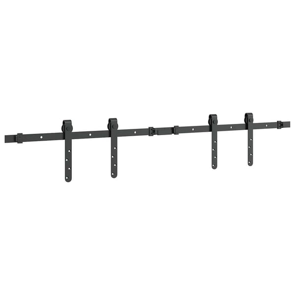 vidaXL Skyvedørsett for skap 122 cm karbonstål