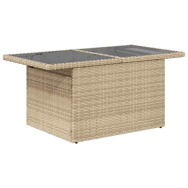 vidaXL sofasæt til haven 7 dele med hynder polyrattan akacietræ beige