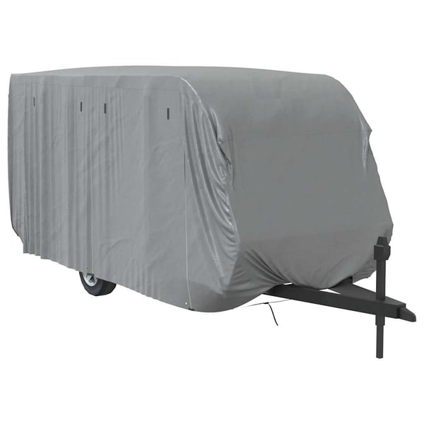 vidaXL Campingvogntrekk grå 550x250x220 cm ikke-vevet stoff