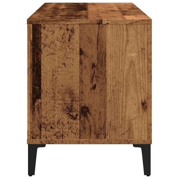 vidaXL Plateskap gammelt tre 100x38x48 cm konstruert tre
