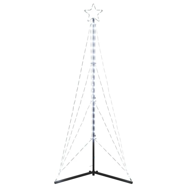 vidaXL LED julgran 363 LEDs kallvit 182 cm