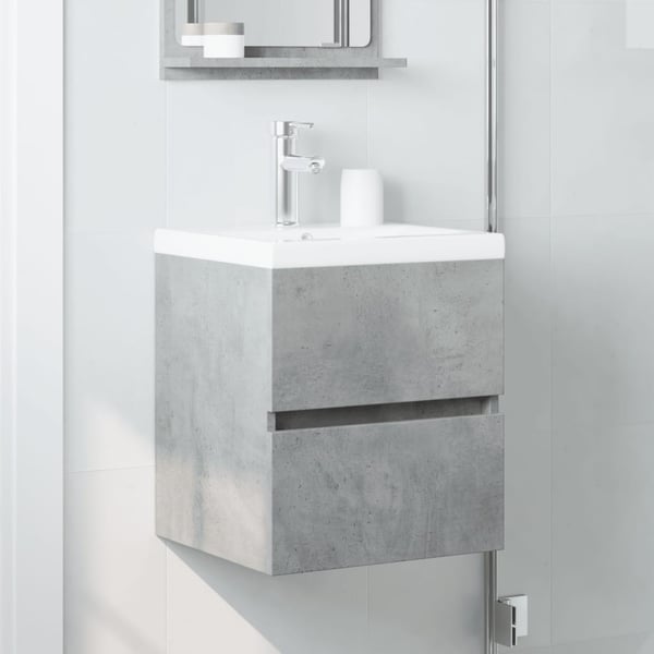 vidaXL Servantskap betonggrå 41x38,5x45 cm konstruert tre