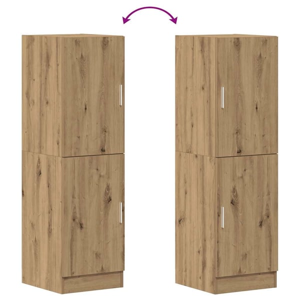 vidaXL Kjøkkenskap artisan eik 38x41,5x131,5 cm konstruert tre
