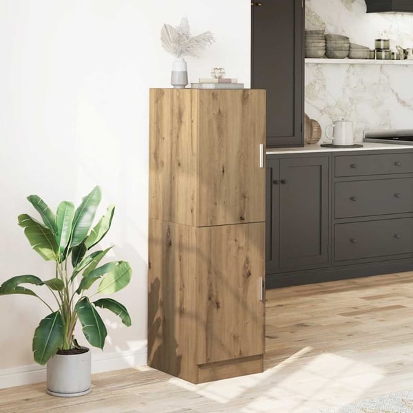 vidaXL Kjøkkenskap artisan eik 38x41,5x131,5 cm konstruert tre