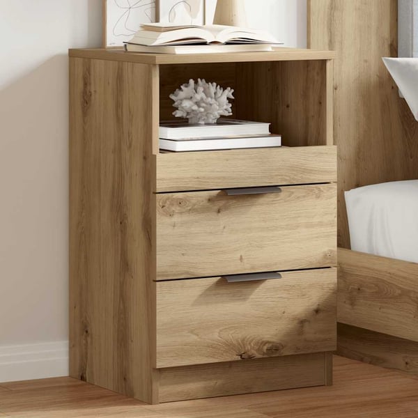 vidaXL Nattbord artisan eik 40x36x65 cm konstruert tre