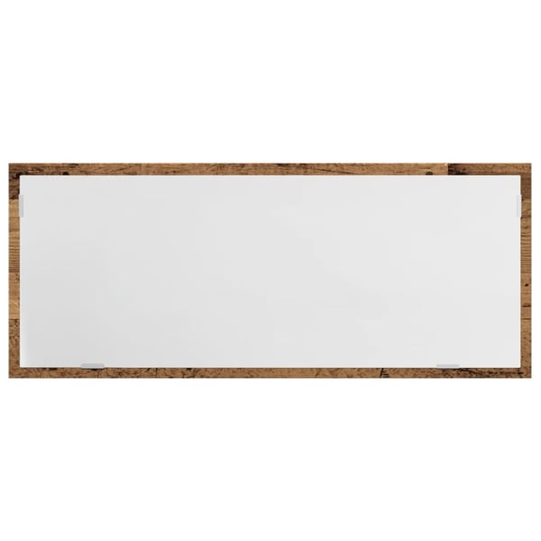 vidaXL Baderomsspeil med LED gammelt tre 100x8,5x37 cm konstruert tre