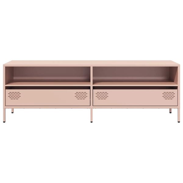 vidaXL TV-benk rosa 135x39x43,5 cm kaldvalset stål