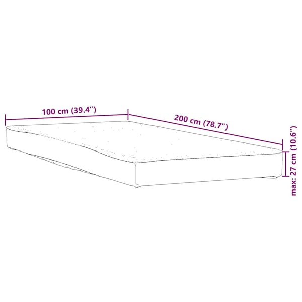 vidaXL Madrassbeskytter hvit 100x200 cm vanntett