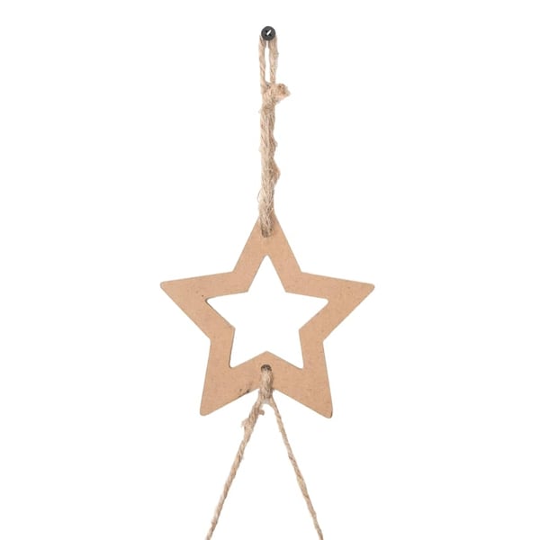vidaXL Hengende juletre med toppstjerne 86x180 cm naturlig gren