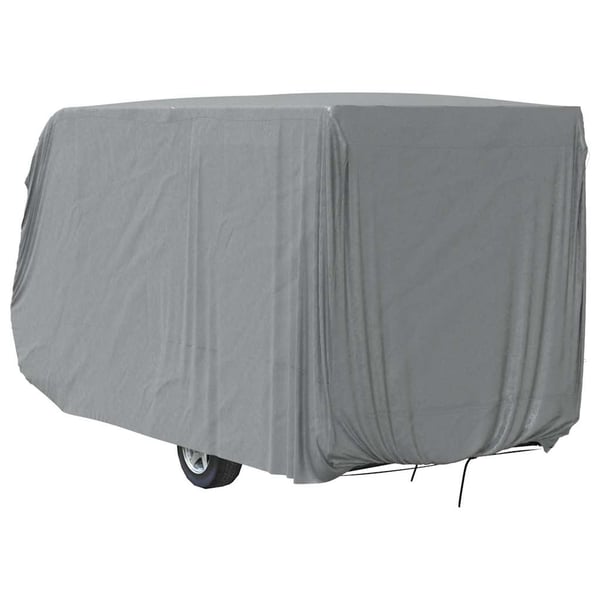vidaXL asuntovaunun päällinen harmaa 460x250x220 cm kuitukangas