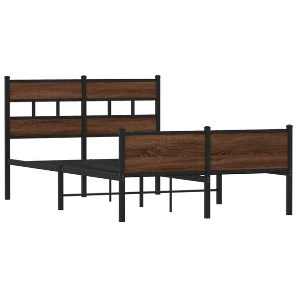 vidaXL Sengeramme uten madrass brun eik 120x200 cm konstruert tre