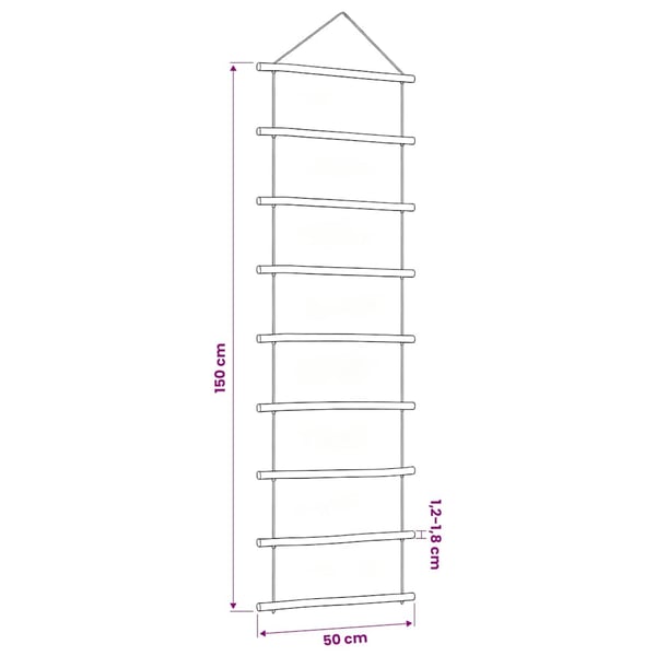 vidaXL Veggdekor stigeformet 50x150 cm Naturlig gren