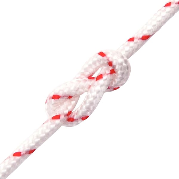 vidaXL Pull Starter Naru Valkoinen ja punainen Ø4 mm 10 m Nylon