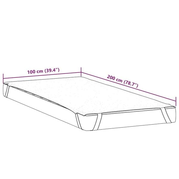 vidaXL Patjansuoja valkoinen 100x200 cm Vedenpitävä