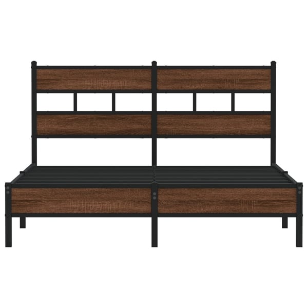 vidaXL Sengeramme uten madrass brun eik 150x200 cm konstruert tre