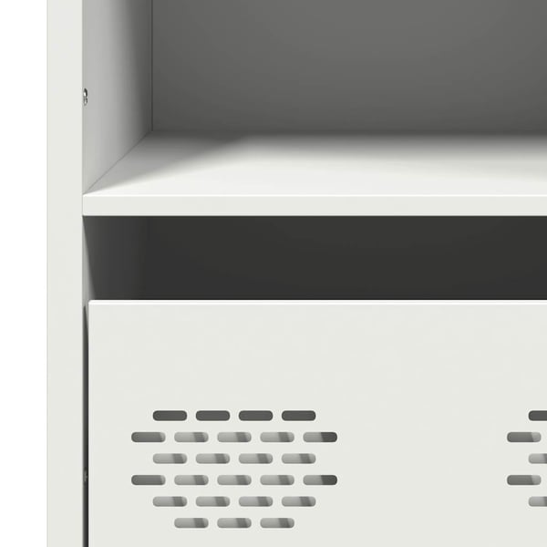 vidaXL Highboard hvit 101,5x39x103,5 cm stål
