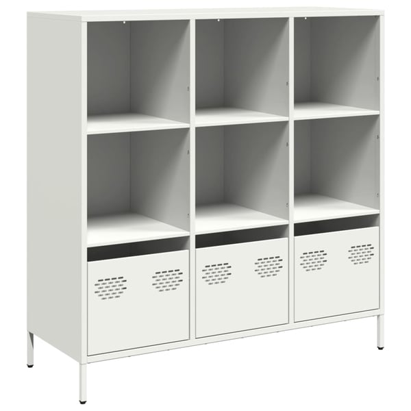 vidaXL Highboard hvit 101,5x39x103,5 cm stål