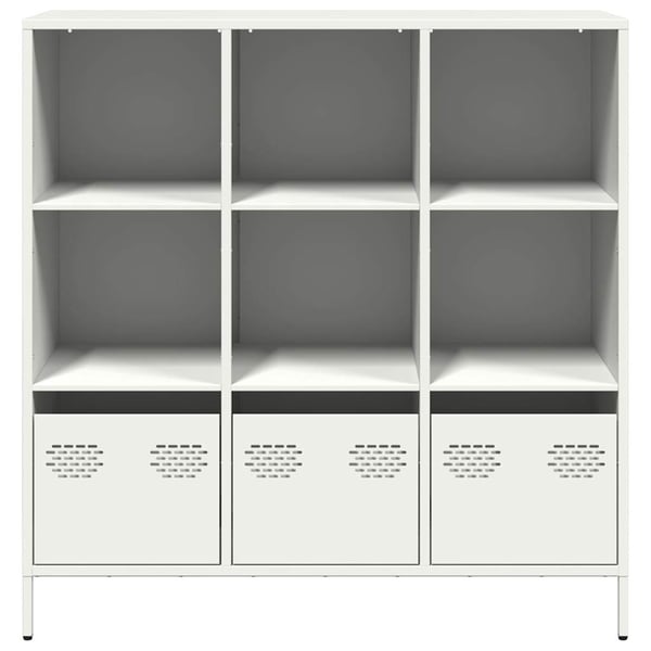 vidaXL Highboard hvit 101,5x39x103,5 cm stål