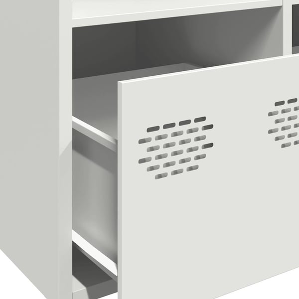 vidaXL Highboard hvit 101,5x39x103,5 cm stål