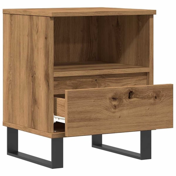 vidaXL Nattbord 2 stk artisan eik 40x35x50 cm konstruert tre