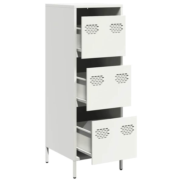 vidaXL Highboard hvit 39x35x103,5 cm stål