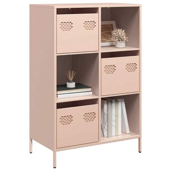 vidaXL Kaappi pinkki 68x39x103,5 cm teräs