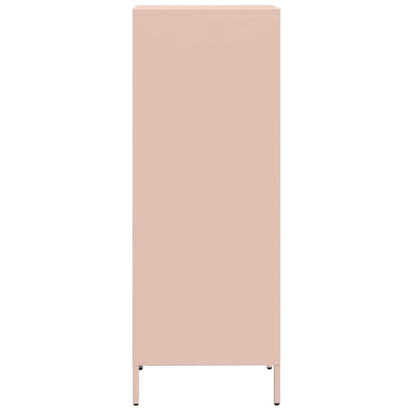 vidaXL skab 35x39x103,5 cm stål lyserød