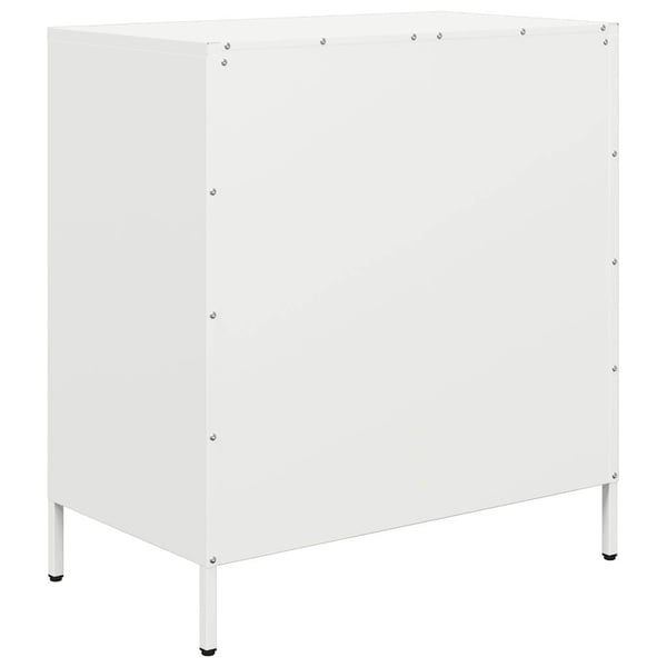 vidaXL skab 68x39x73,5 cm koldvalset stål hvid
