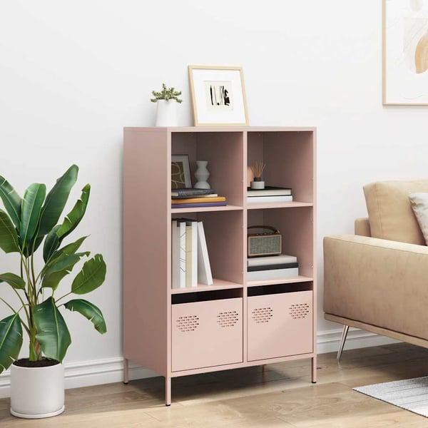 vidaXL Kaappi pinkki 68x39x103,5 cm teräs