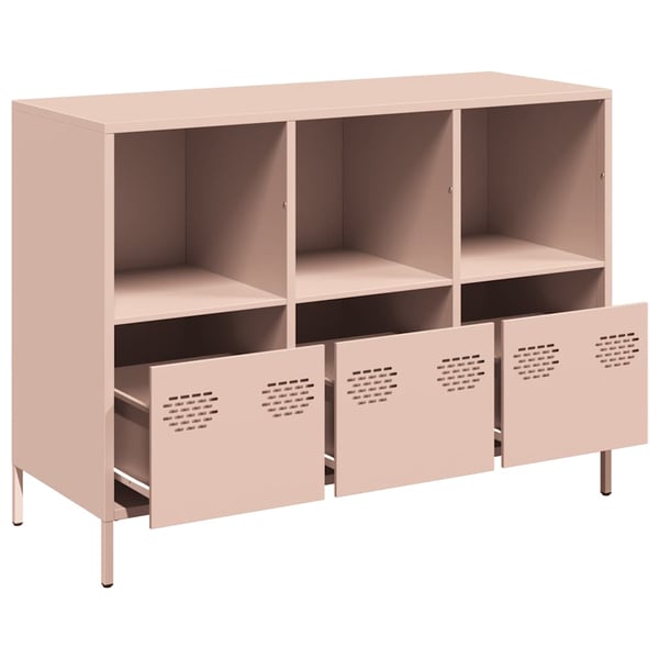 vidaXL senkki Pinkki 101,5x39x73,5 cm Kylmävalssattu teräs